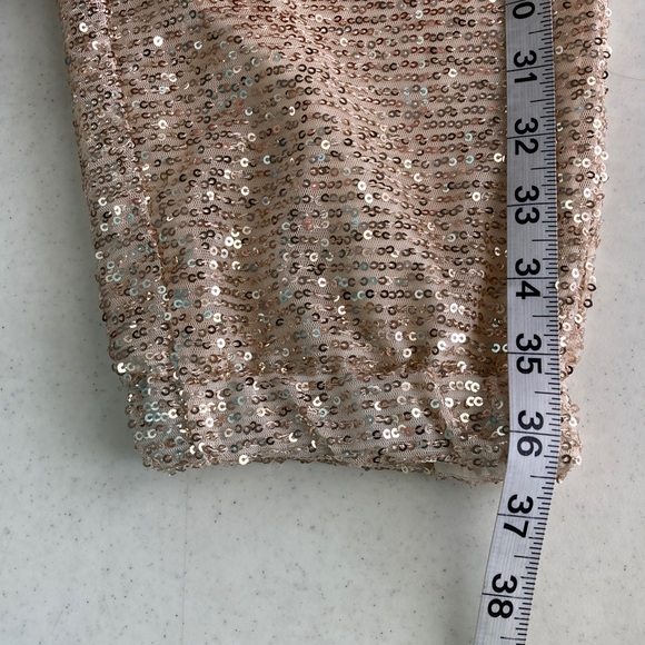 Serra Rose Gold Sequin Pullon Jogger Pants NWT - Picture 7 of 7